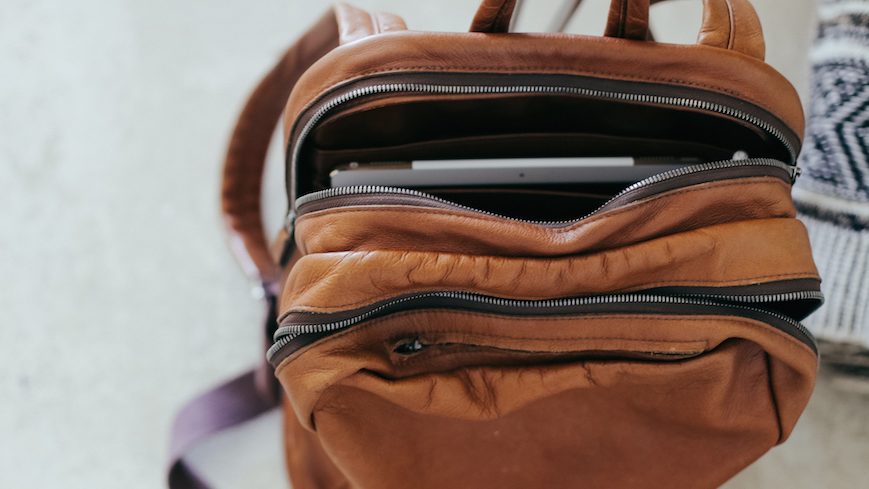 College volunteer backpack