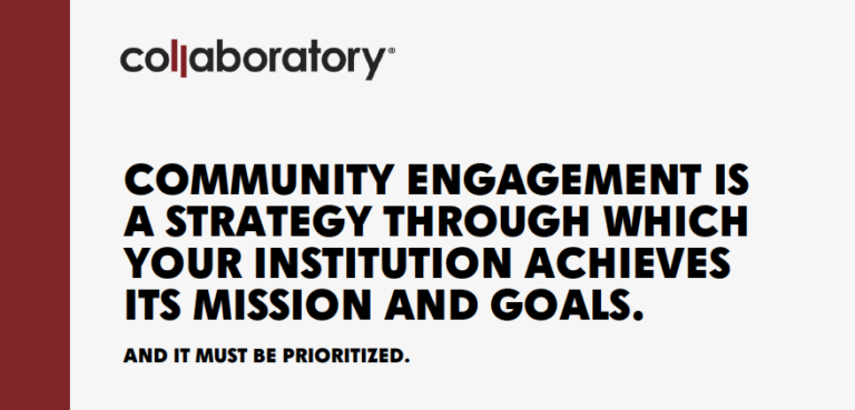 Community Engagement is a Strategy that Must be Prioritized